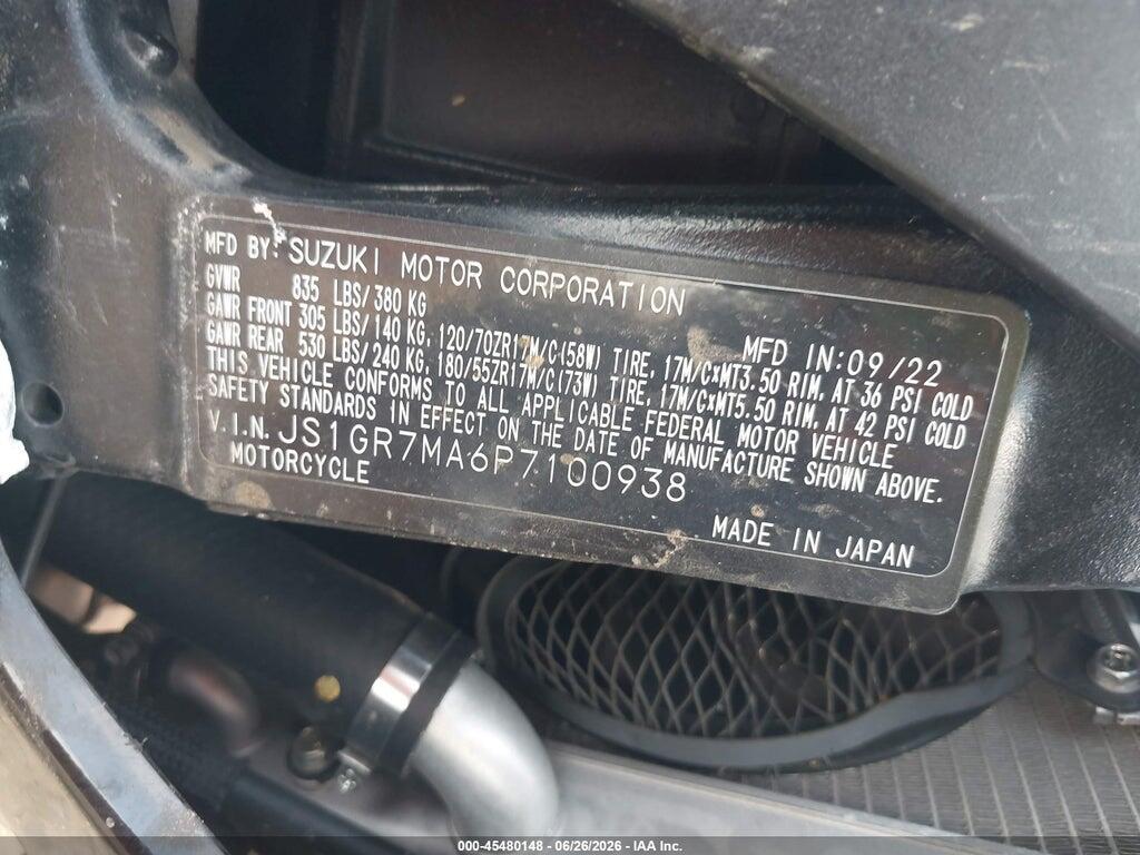 JS1GR7MA6P7100938 2023 SUZUKI GSX-R750 photo no. 10