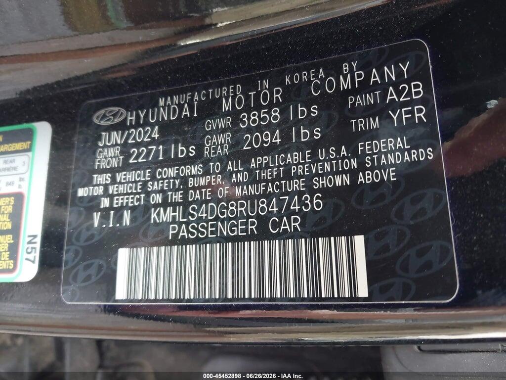 KMHLS4DG8RU847436 2024 HYUNDAI ELANTRA photo no. 9