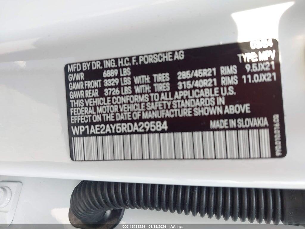 WP1AE2AY5RDA29584 2024 PORSCHE CAYENNE E-HYBRID photo no. 9