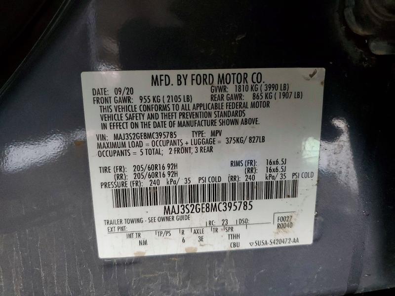 2021 FORD ECOSPORT SE — Фото 12 из 12
