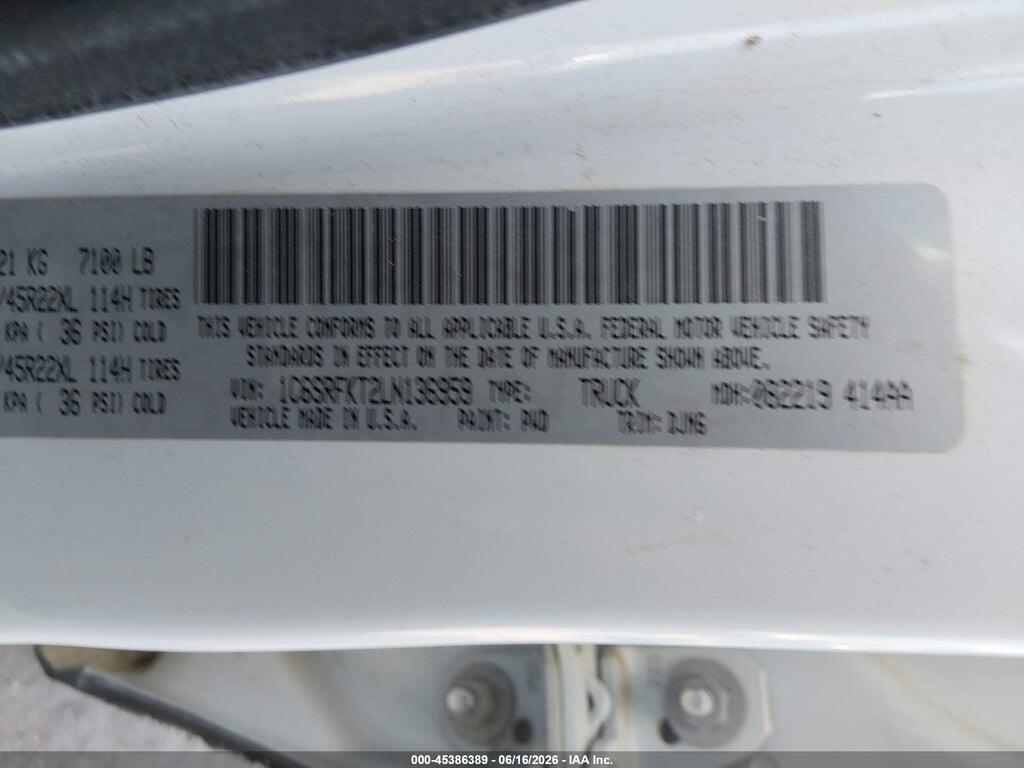 1C6SRFKT2LN136959 2020 RAM 1500 photo no. 9
