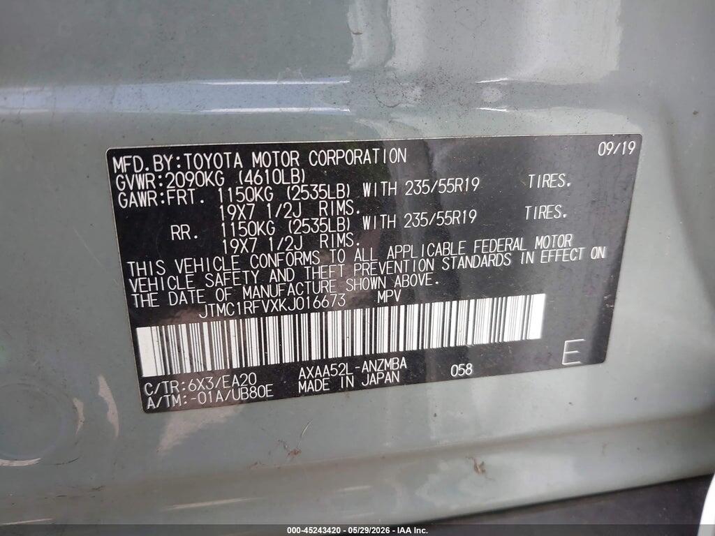 JTMC1RFVXKJ016673 2019 TOYOTA RAV4 photo no. 9