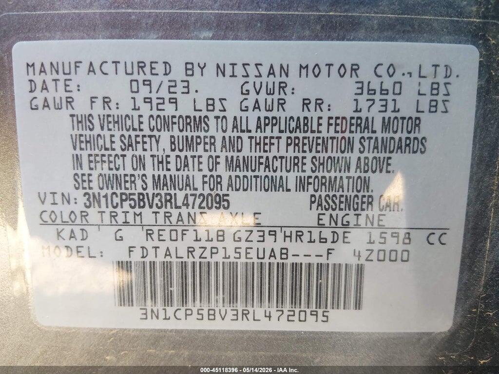 3N1CP5BV3RL472095 2024 NISSAN KICKS photo no. 9
