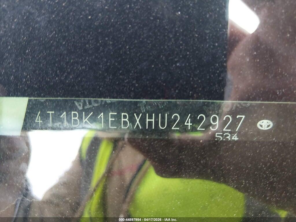 4T1BK1EBXHU242927 2017 TOYOTA AVALON photo no. 9