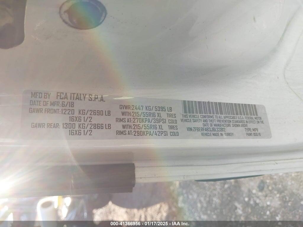 ZFBERFAB3J6L33812 2018 RAM PROMASTER CITY photo no. 9
