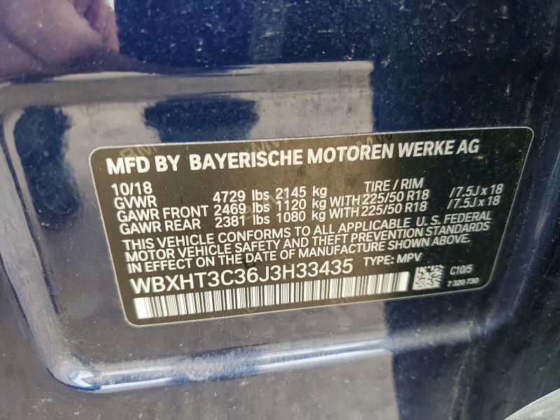 WBXHT3C36J3H33435 2018 BMW X1 photo no. 12