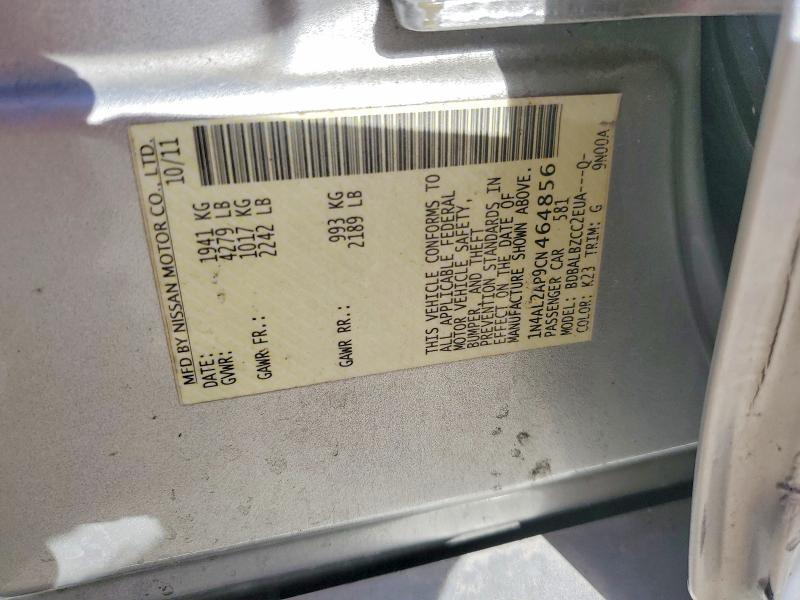 2012 NISSAN ALTIMA S W/CONTINUOU — Фото 12 из 12