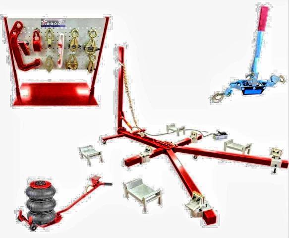 2026 4 CLAMP PORTABLE FRAME PULLER + AIR JACK + TOOLS CART — Фото 7 из 10