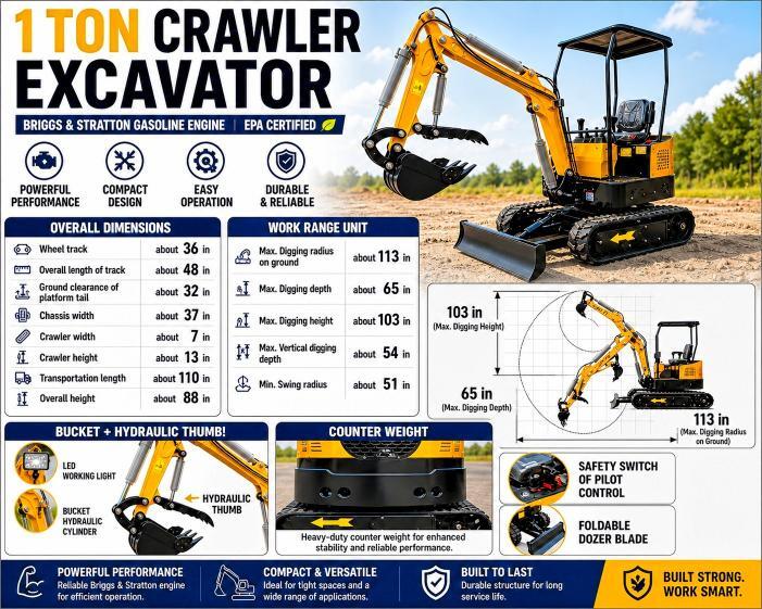 2026 OTHERS 1 TON MINI EXCAVATOR (CANOPY) — Фото 10 из 10