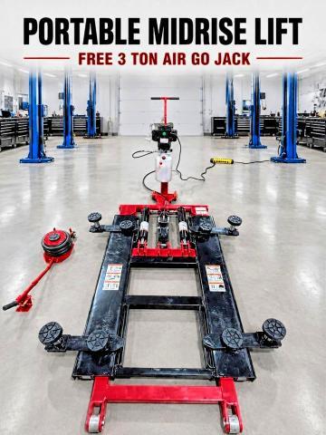 2026 PORTABLE SCISSOR CAR LIFT MID RISE MECHANIC LIFT — Фото 5 из 10