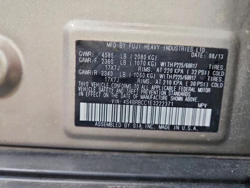 2014 SUBARU OUTBACK 2.5I PREMIUM — Фото 13 из 13