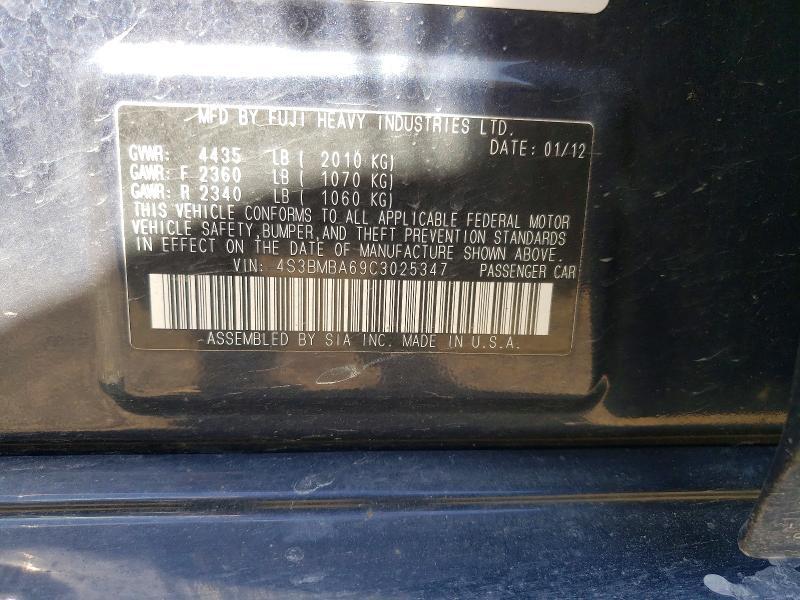 2012 SUBARU LEGACY 2.5I — Фото 12 из 12