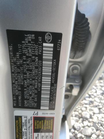 2012 TOYOTA CAMRY BASE — Фото 12 из 12