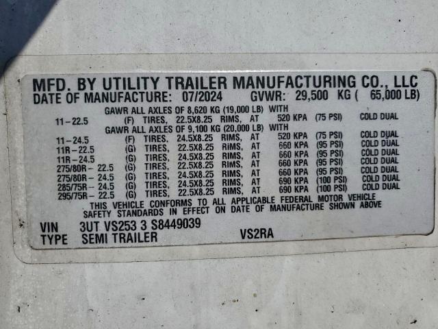 2025 UTILITY VS2RA REFRIGERATED VAN TRAILER — Фото 10 из 10