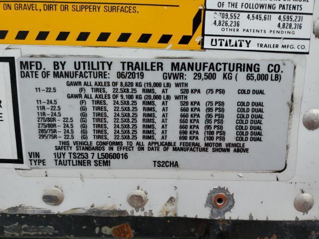 2020 UTILITY SIDE CURTAIN TRAILER — Фото 10 из 10