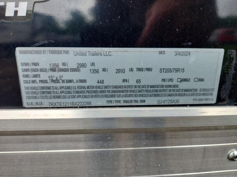 2024 UTILITY UJ-612SA30 ENCLOSED CARGO TRAILER — Фото 10 из 10