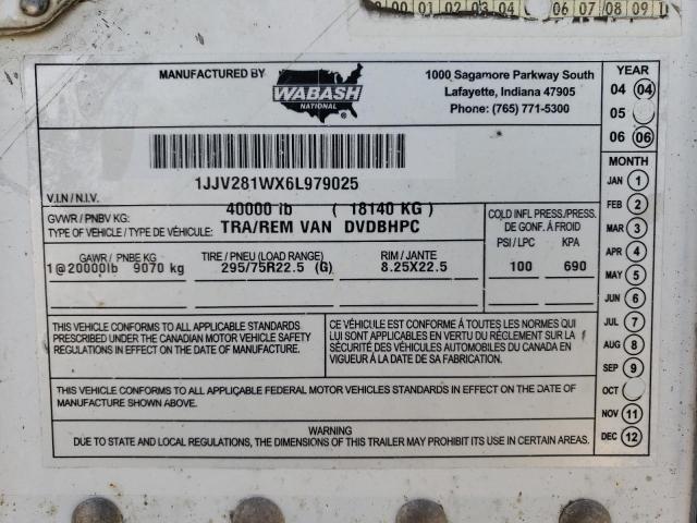 2006 WABASH 28 DRY VAN TRAILER — Фото 10 из 10