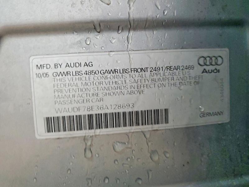 2006 AUDI A4 2.0T QUATTRO — Фото 12 из 12