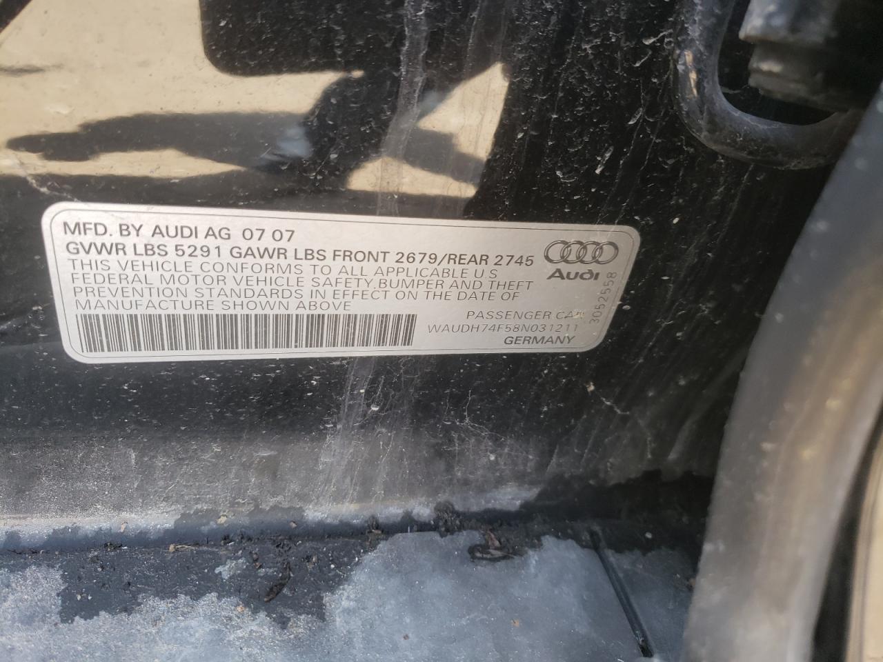 2008 AUDI A6 3.0 QUATTRO — Фото 12 из 12