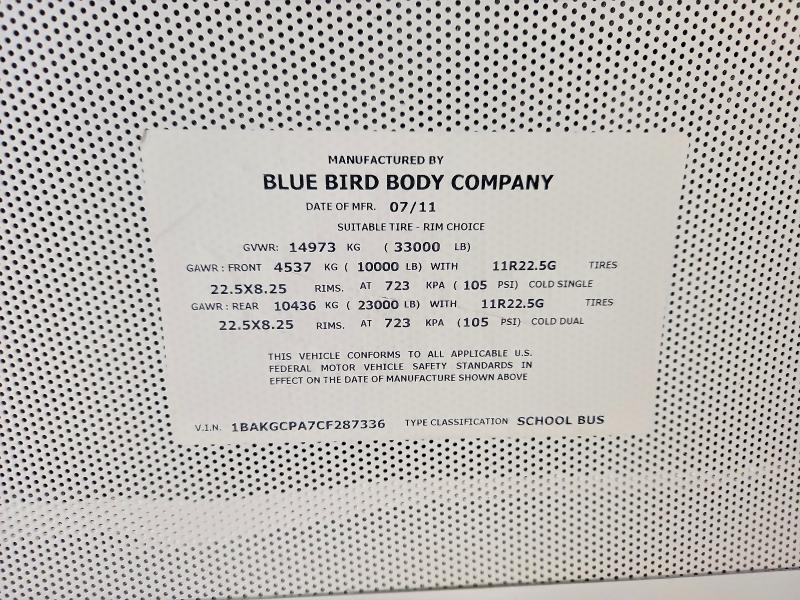 2012 BLUEBIRD VISION - SCHOOL BUS — Фото 10 из 10