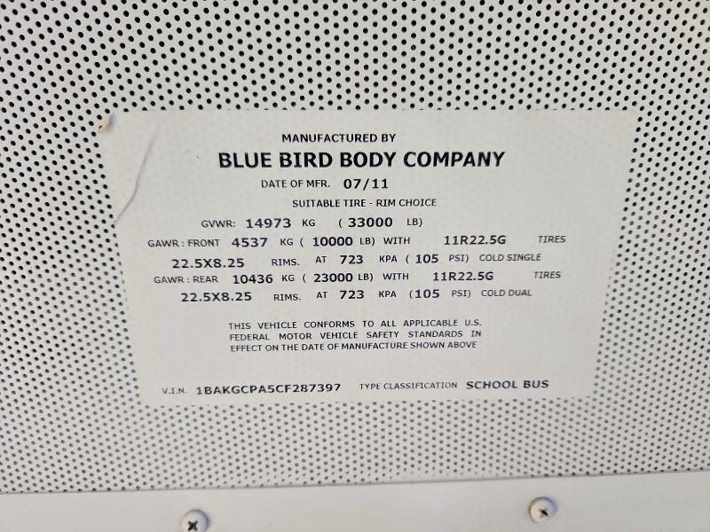 2012 BLUEBIRD VISION - SCHOOL BUS — Фото 10 из 10