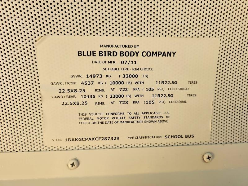 2012 BLUEBIRD VISION - SCHOOL BUS — Фото 10 из 10