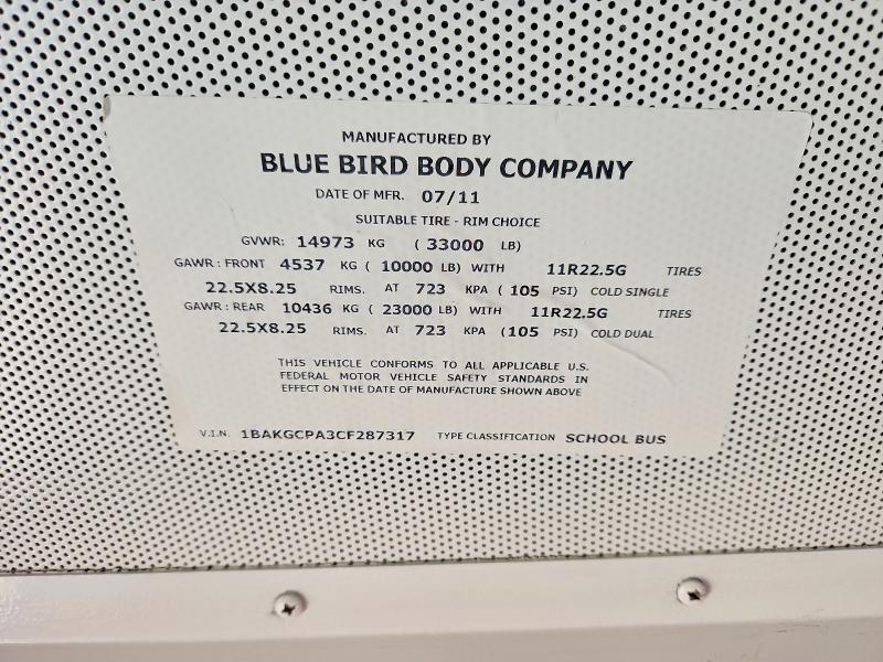 2012 BLUEBIRD VISION - SCHOOL BUS — Фото 10 из 10