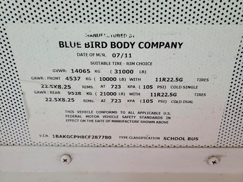 2012 BLUEBIRD VISION - SCHOOL BUS — Фото 10 из 10