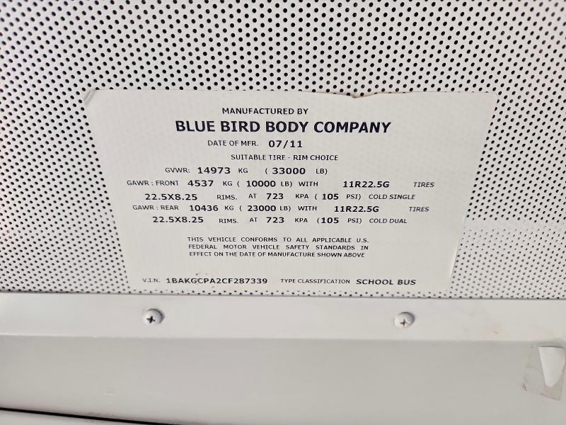 2012 BLUEBIRD VISION - SCHOOL BUS — Фото 10 из 10