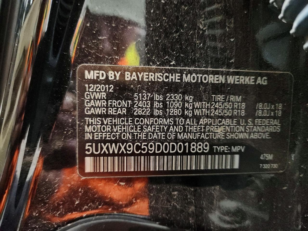 2013 BMW X3 XDRIVE28I — Фото 13 из 13