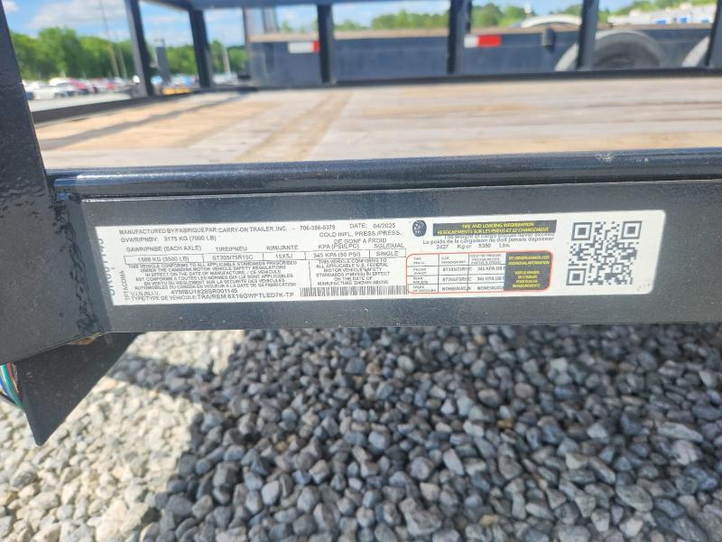 2025 CARRY-ON 6X16GWPTLED7K-TP UTILITY TRAILER — Фото 10 из 10