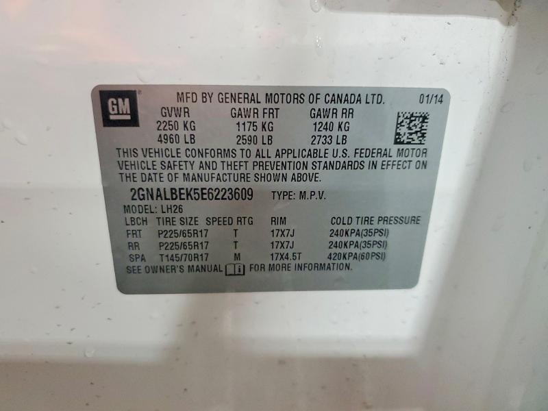 2GNALBEK5E6223609 2014 CHEVROLET EQUINOX photo no. 12
