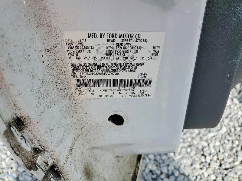 1FTEX1CM9BFA74720 2011 FORD F150 photo no. 12