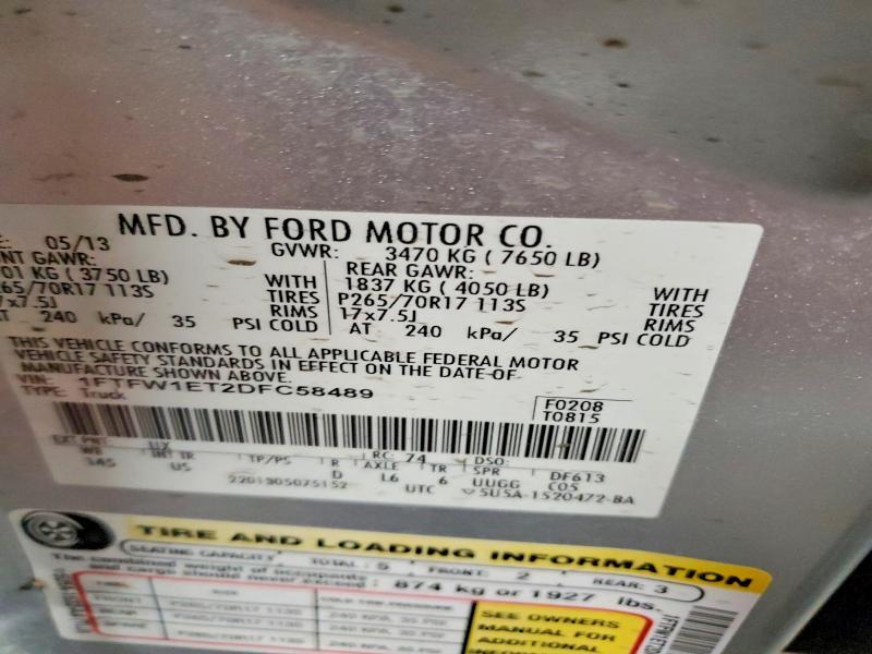 2013 FORD F150 SUPERCREW — Фото 13 из 13