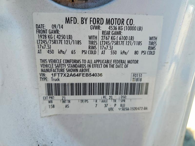 2015 FORD F250 SUPER DUTY — Фото 12 из 12