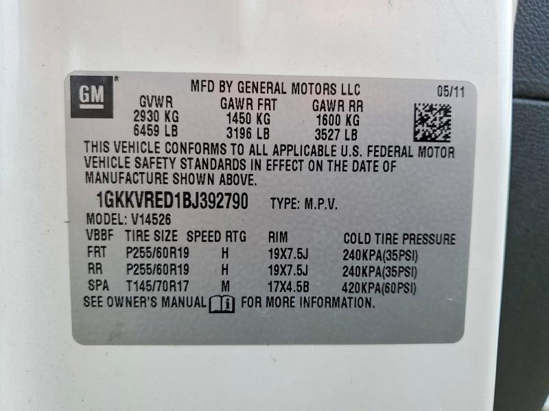 2011 GMC ACADIA SLT-1 — Фото 13 из 13
