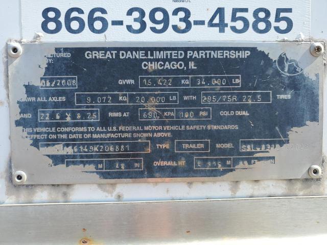 1GRAA56149K206881 2009 GREAT DANE TRAILER photo no. 10