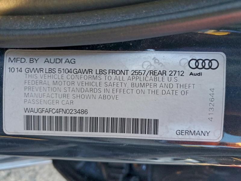 2015 AUDI A6 PREMIUM PLUS — Фото 12 из 12