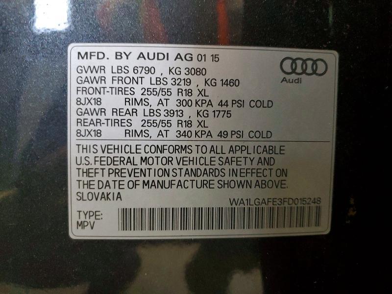 2015 AUDI Q7 PREMIUM PLUS — Фото 14 из 14