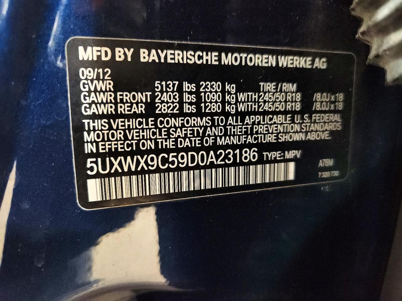2013 BMW X3 XDRIVE28I — Фото 13 из 13