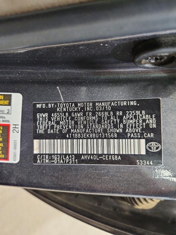 2011 TOYOTA CAMRY HYBRID — Фото 12 из 12