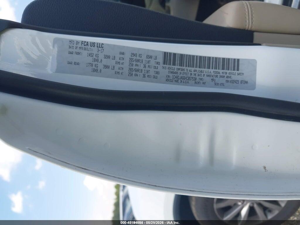 1C4RDJAG6HC857530 2017 DODGE DURANGO photo no. 9