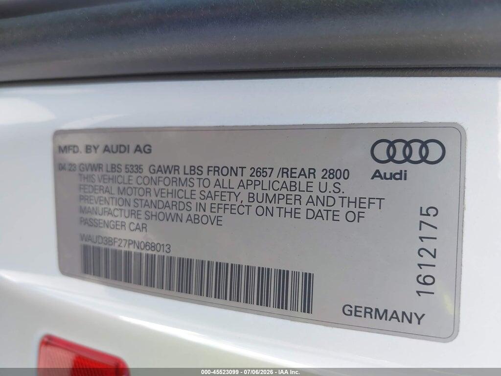 WAUD3BF27PN068013 2023 AUDI A6 photo no. 9