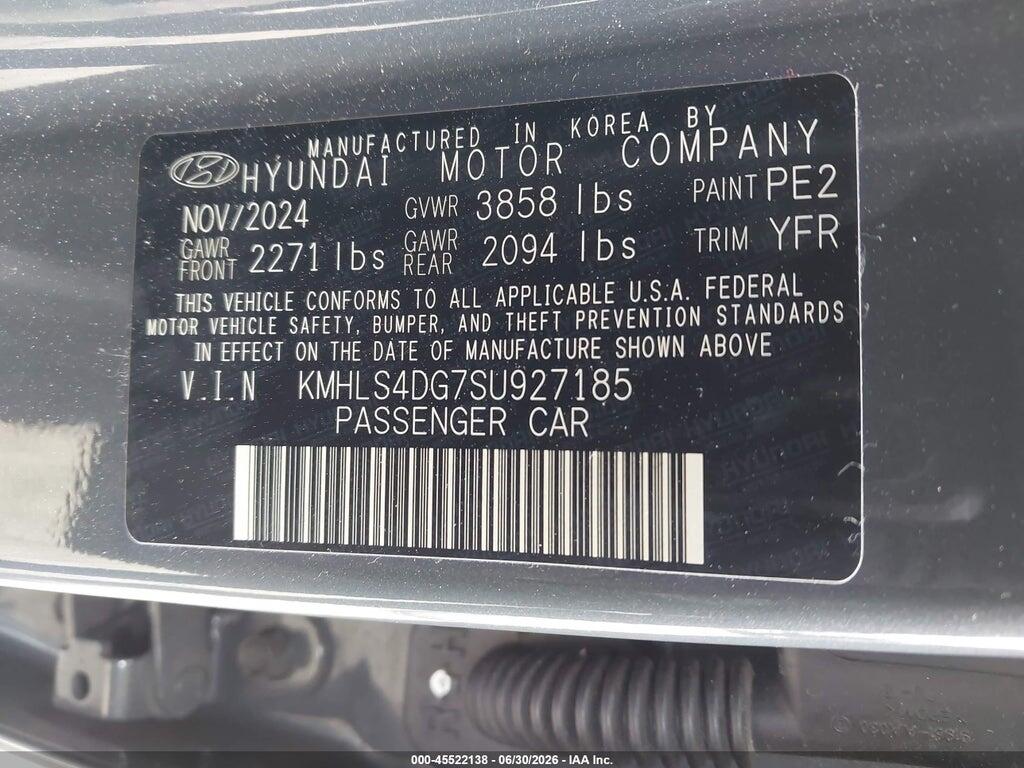 KMHLS4DG7SU927185 2025 HYUNDAI ELANTRA photo no. 9