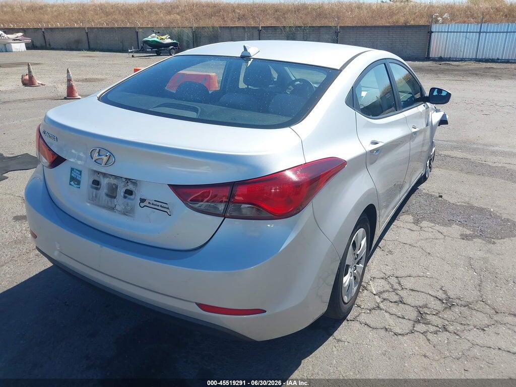 5NPDH4AE7GH707962 2016 HYUNDAI ELANTRA photo no. 4