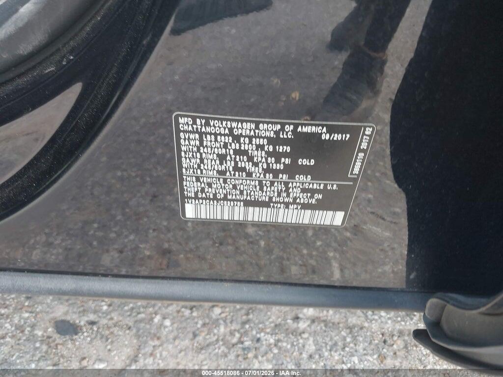 1V2AP2CA2JC529755 2018 VOLKSWAGEN ATLAS photo no. 9