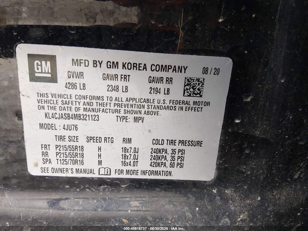 KL4CJASB4MB321123 2021 BUICK ENCORE photo no. 9