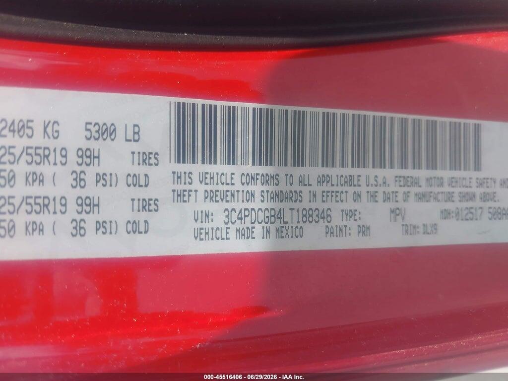 3C4PDCGB4LT188346 2020 DODGE JOURNEY photo no. 9