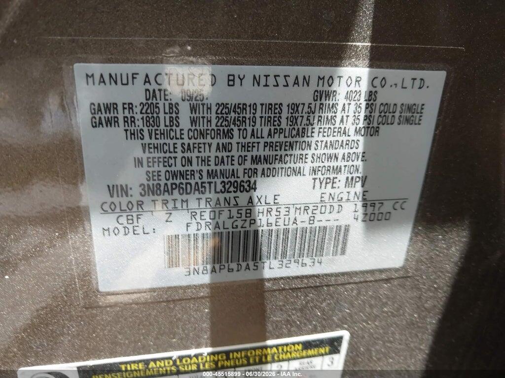 3N8AP6DA5TL329634 2026 NISSAN KICKS photo no. 9