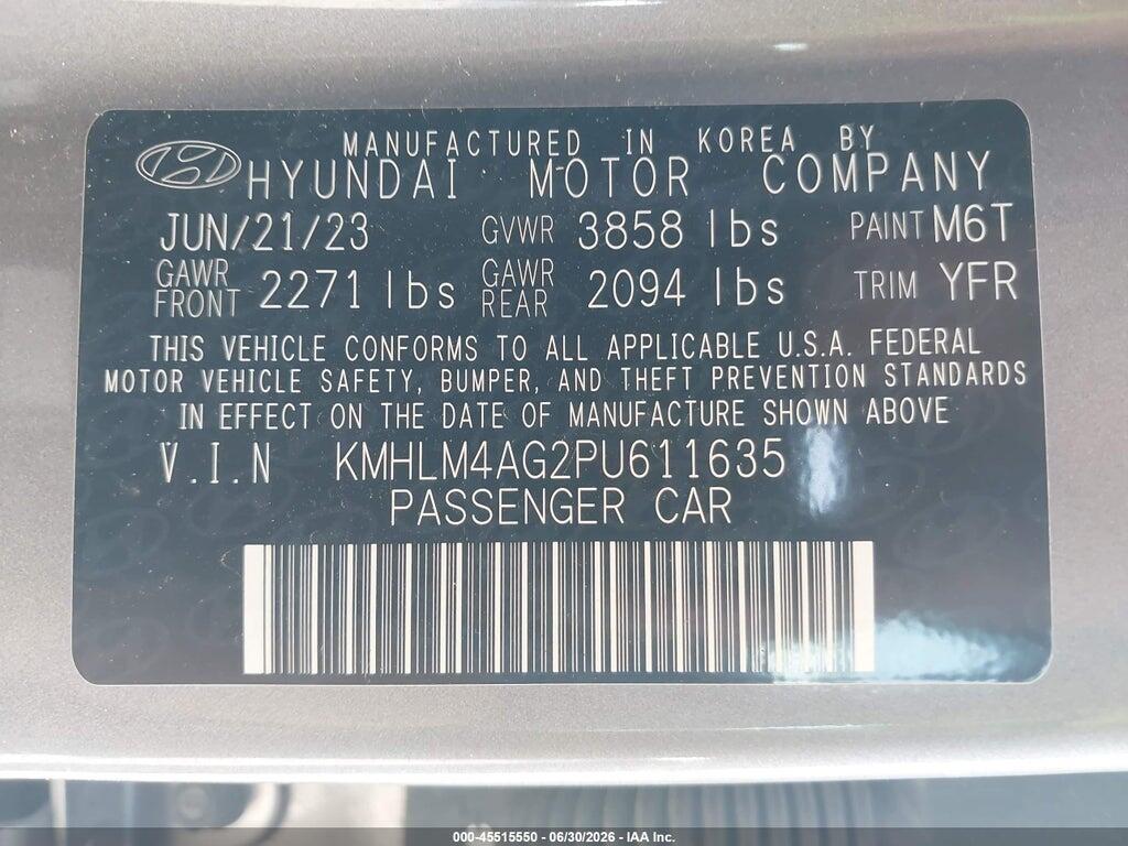 KMHLM4AG2PU611635 2023 HYUNDAI ELANTRA photo no. 9